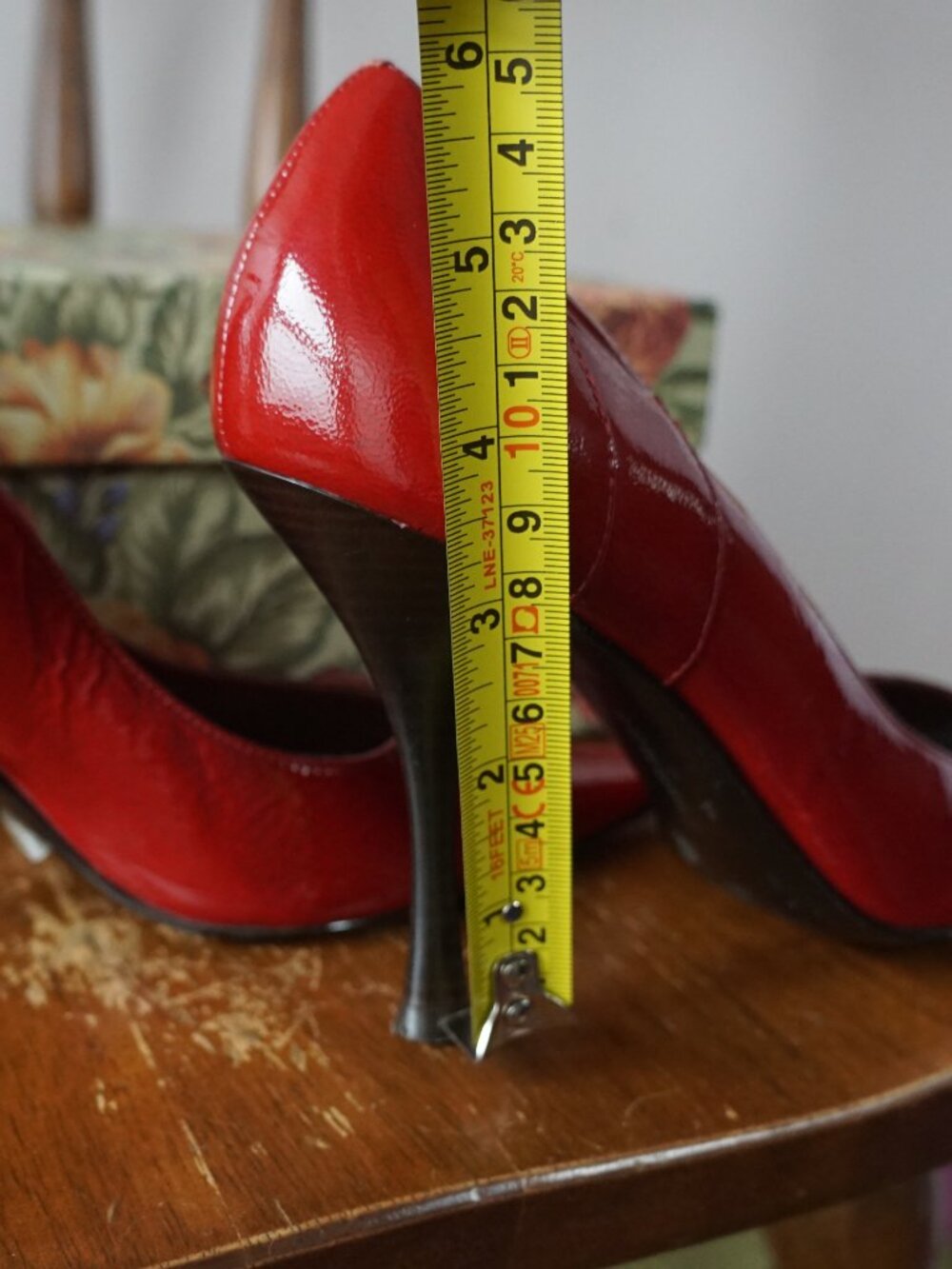 BCBGirls Red Genuine Leather Pointed Toe Pumps - Picture 12 of 12